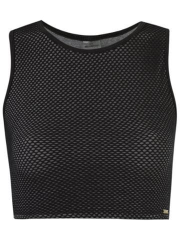 Blue Man Mesh Crop Top