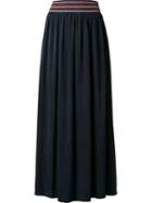 Vanessa Bruno Embroidered Waist Skirt, Women's, Size: 38, Black, Silk
