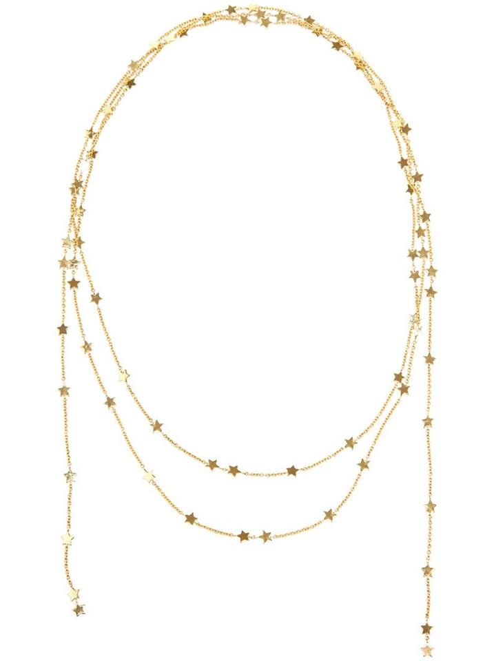 Luis Miguel Howard 18k Gold Star Lariat Necklace
