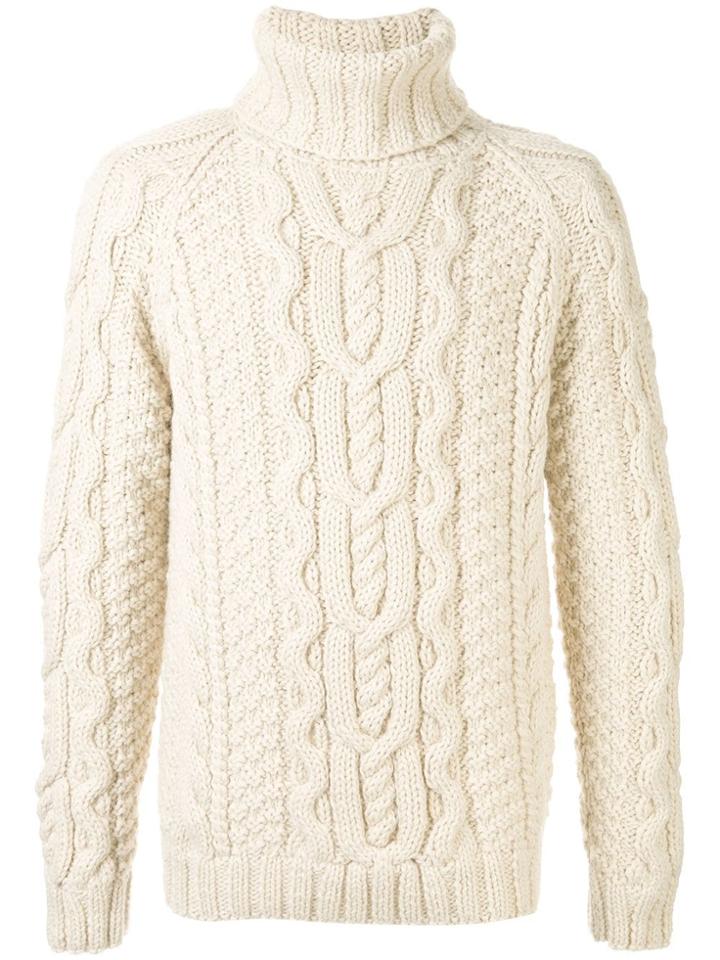 Dolce & Gabbana Raglan-sleeves Turtleneck Jumper - White