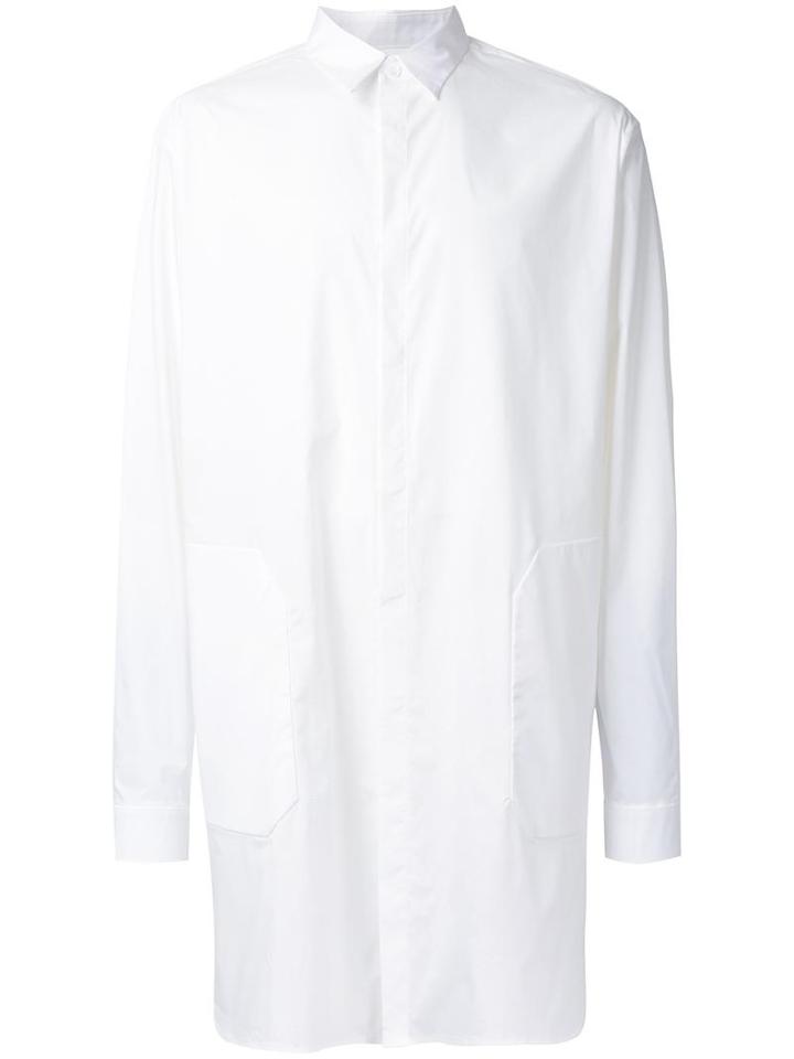 Juun.j Long Shirt, Men's, Size: 50, White, Cotton/polyester