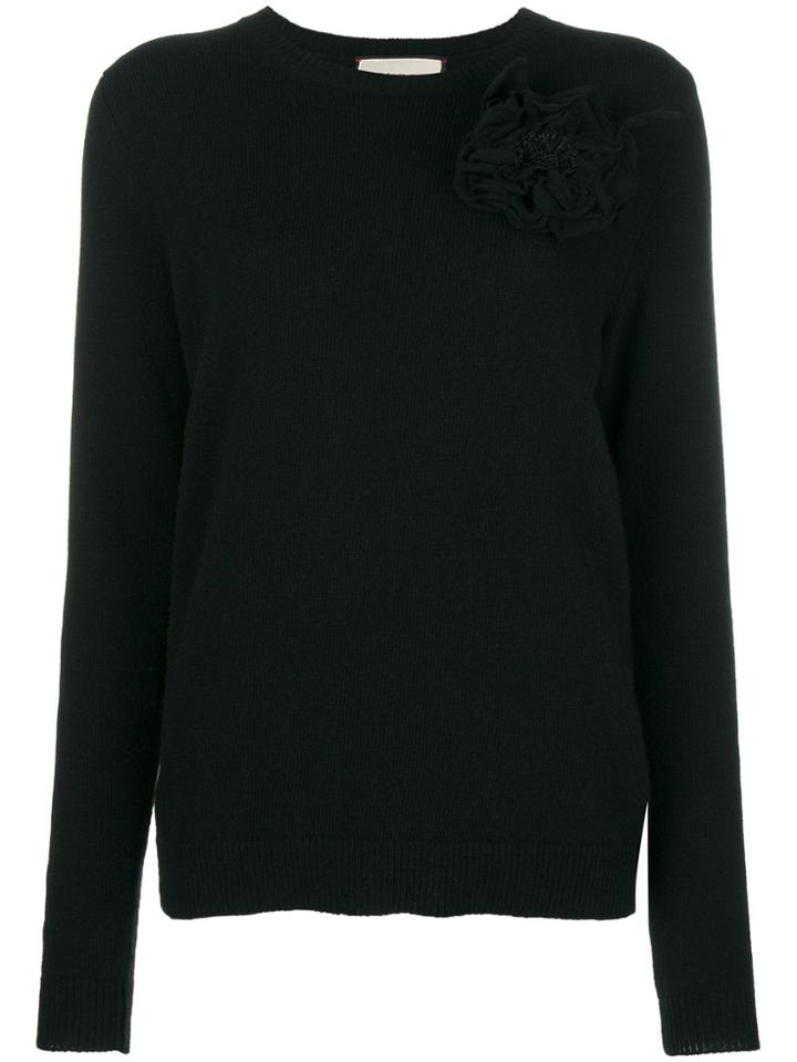 Gucci Corsage Detail Jumper - Black