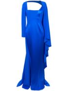 Rubin Singer Cape Sleeve Gown - Blue