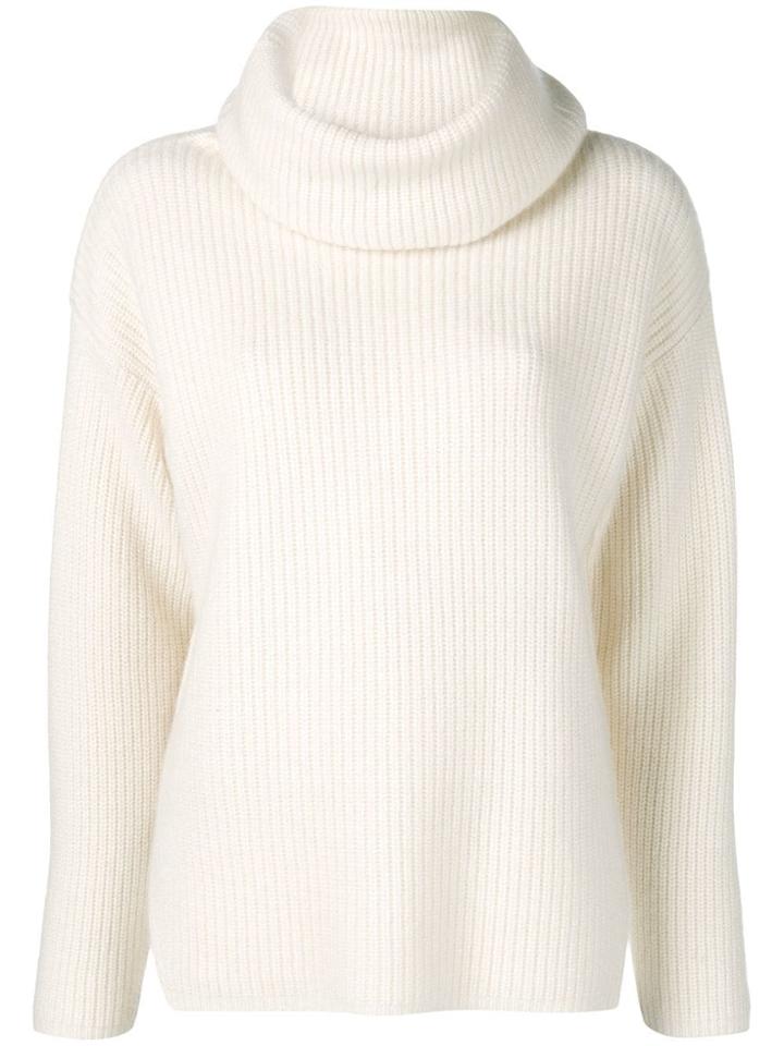Joseph Turtleneck Ribbed Jumper - White