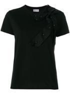 Red Valentino Bow Embellished T-shirt - Black