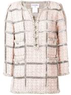 Chanel Pre-owned Tweed Longsleeved Tunic - Pink