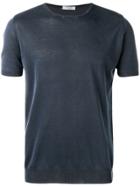 Boglioli Knitted Short Sleeve Top - Blue