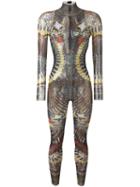 Dsquared2 'samurai Tattoo' Jumpsuit, Women's, Size: Medium, Black, Polyamide/spandex/elastane