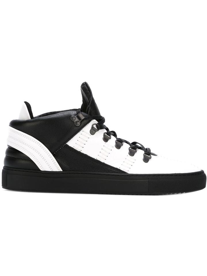 Filling Pieces Lace Up Hi-tops, Men's, Size: 42, Black, Calf Leather/leather/rubber