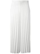 Blugirl Pleated Cropped Trousers, Women's, Size: 38, White, Polyester/spandex/elastane
