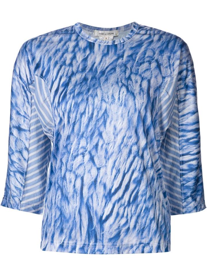 Comme Des Garçons Abstract Print Blouse - Blue