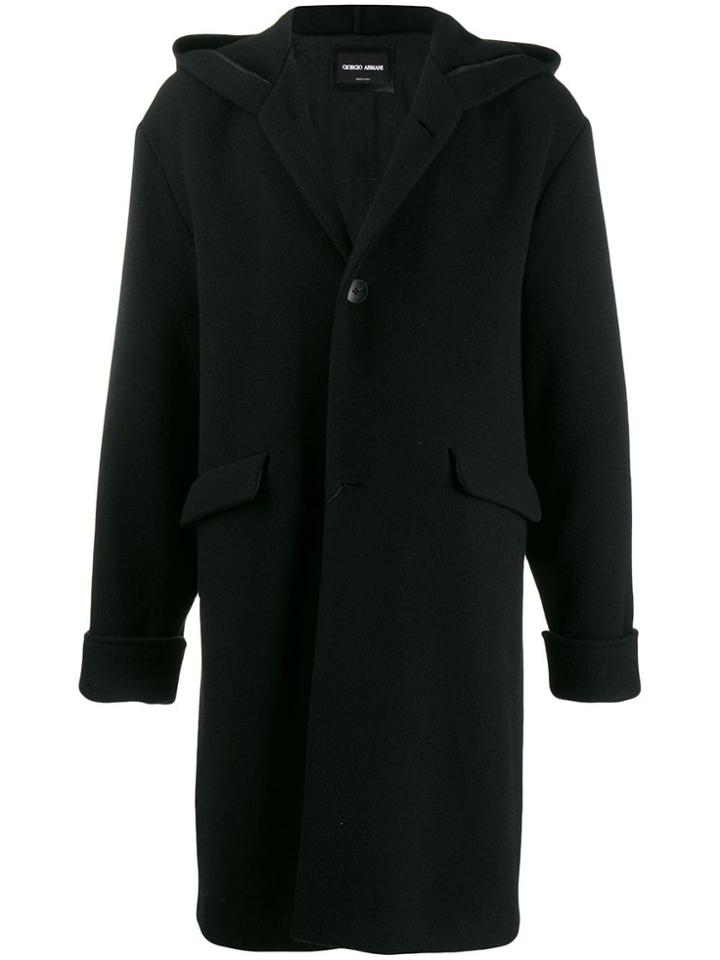 Giorgio Armani Single-breasted Coat - Black