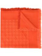 Tory Burch Logo Jacquard Scarf - Orange