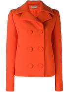 Emilio Pucci Double Breasted Blazer, Women's, Size: 42, Yellow/orange, Virgin Wool/cupro/silk