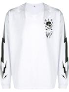 R13 Lightning Bolt Print Sweatshirt - White