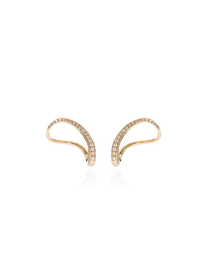 Charlotte Chesnais Slide Diamond Earrings - Metallic