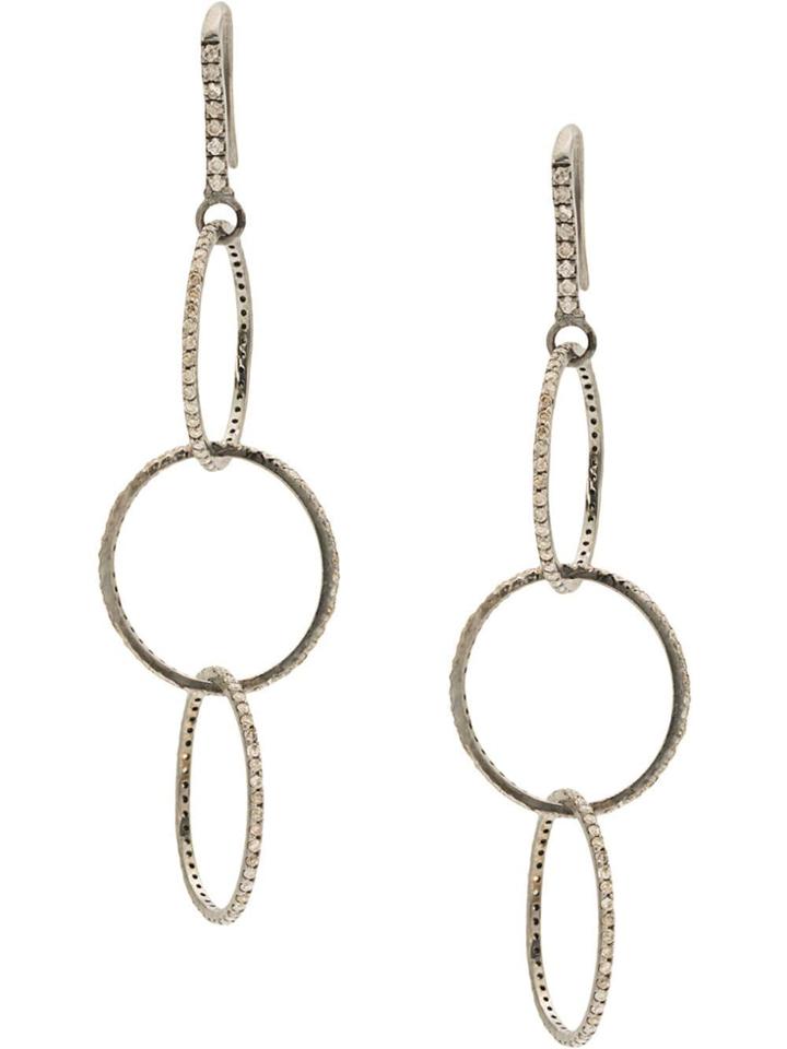 Jemma Sands Broadway Diamond Grande Earrings - Silver