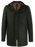 Manuel Ritz Concealed Front Zip Coat - Green