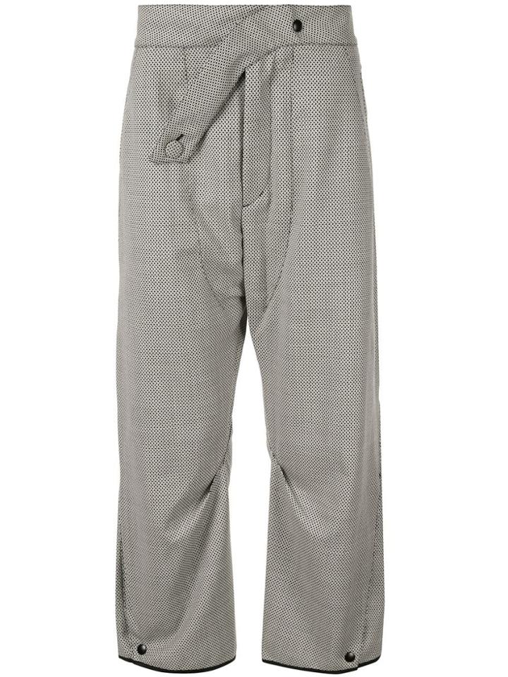 Kiko Kostadinov Micro Print Loose Fit Trousers - Grey