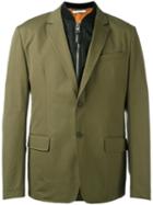 Givenchy Bomber Layer Blazer Jacket, Men's, Size: 48, Green, Cotton/polyamide