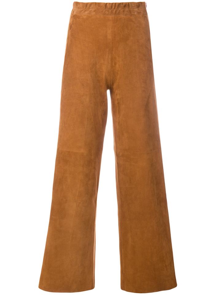 Sylvie Schimmel Textured Flared Trousers - Brown