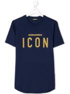 Dsquared2 Kids Teen Icon Print T-shirt - Blue