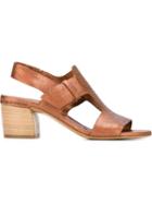 Roberto Del Carlo Chunky Heel Sandals, Women's, Size: 39, Grey, Calf Leather