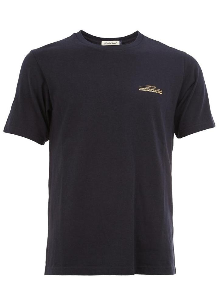 Undercover Metallic Print T-shirt, Men's, Size: 4, Blue, Cotton