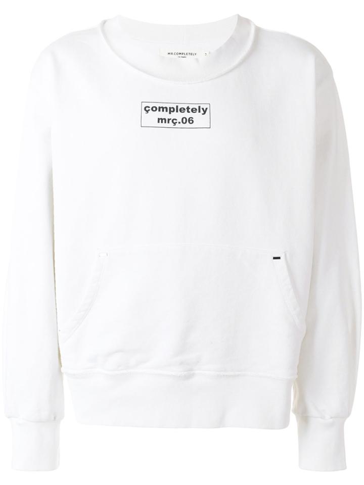 Mr. Completely Logo Print Sweatshirt - White