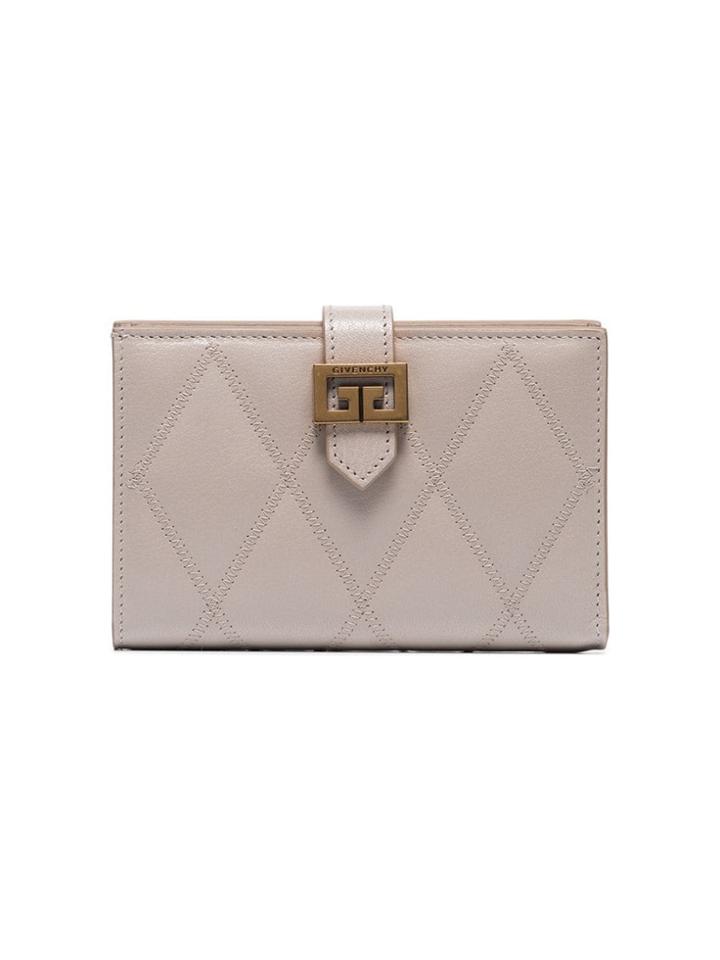 Givenchy Ivory Quilted Leather Envelope Purse - Neutrals