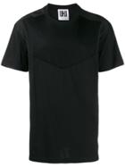 Les Hommes Perforated Insert T-shirt - Black