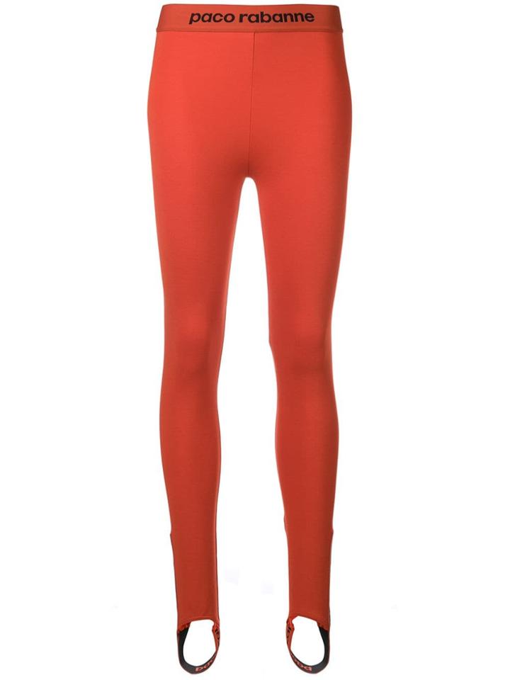 Paco Rabanne Stretch Jersey Leggings - Red