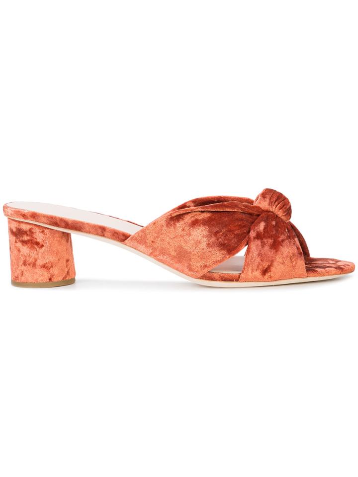 Loeffler Randall Tie Knot Mules - Yellow & Orange