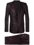 Dolce & Gabbana Jacquard Three Piece Suit - Pink & Purple