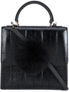 Les Petits Joueurs 'alex' Tote With Pompom, Women's, Black