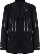 Yohji Yamamoto Zip Detail Jacket - Black