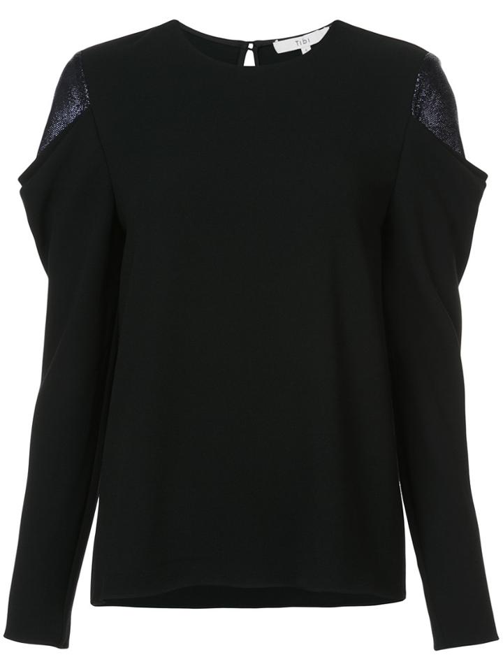 Tibi Detailed Shoulder Blouse - Black