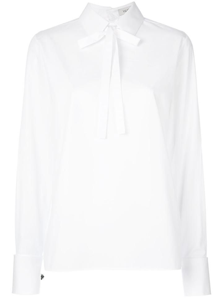 Valentino Ribbon Tie Shirt - White