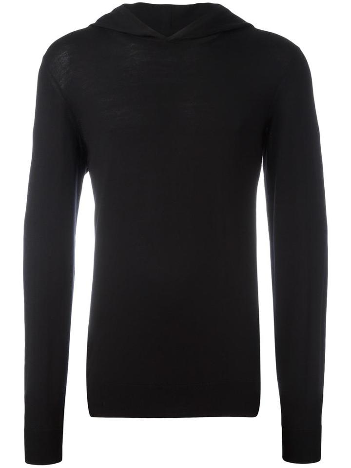 Maison Margiela Classic V-neck Hoodie, Men's, Size: Medium, Black, Wool