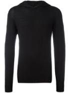 Maison Margiela Classic V-neck Hoodie, Men's, Size: Medium, Black, Wool
