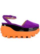 Marni Platform Colour-block Sandals - Purple