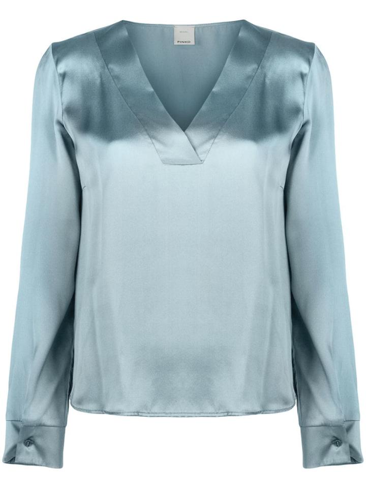 Pinko V-neck Blouse - Blue
