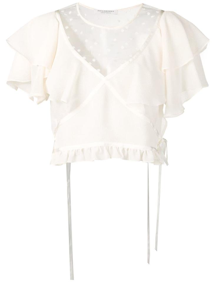 Philosophy Di Lorenzo Serafini Ruffle Trim Top - Neutrals