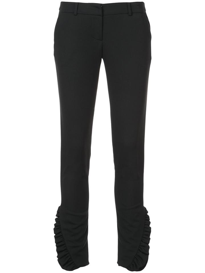 Thomas Wylde Ruffled-cuff Classic Trousers - Black