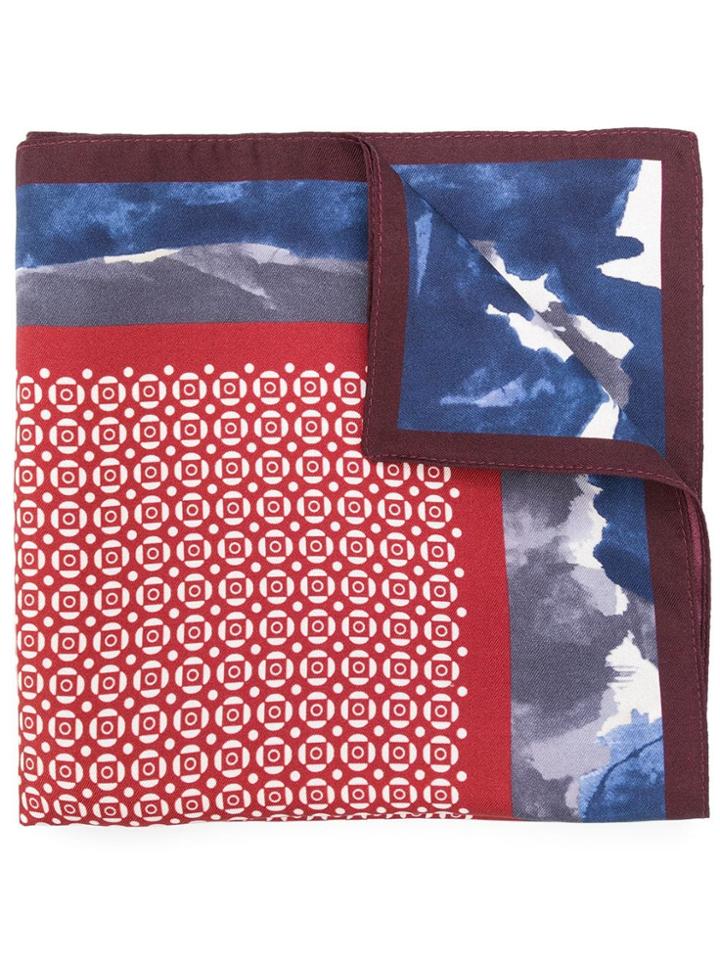 Ermenegildo Zegna Pattern Mix Pocket Square - Red