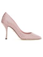 Dolce & Gabbana Crystal Embellished Pumps - Pink