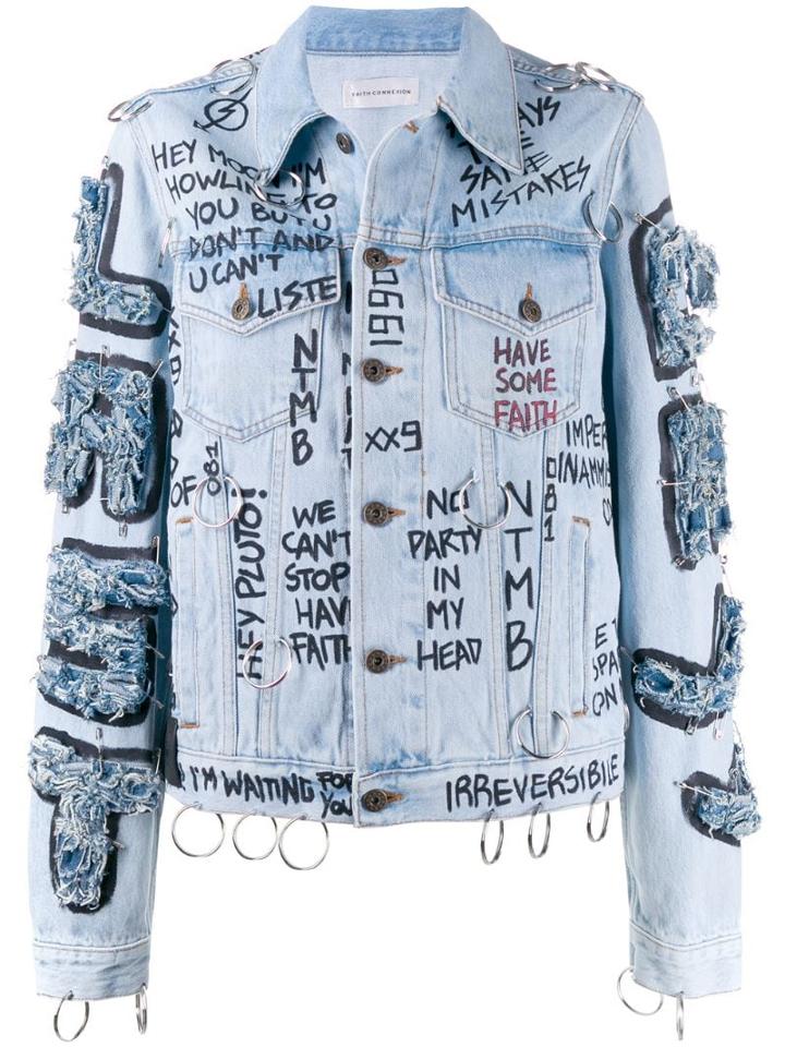 Faith Connexion Ntmb Rings Jacket - Blue