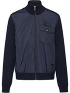 Prada Zip-up Knit Cardigan - Blue