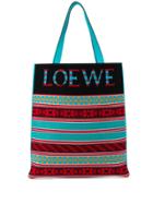 Loewe Logo Print Tote Bag - Blue