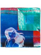 Etro Mermaid Print Pocket Square, Men's, Silk